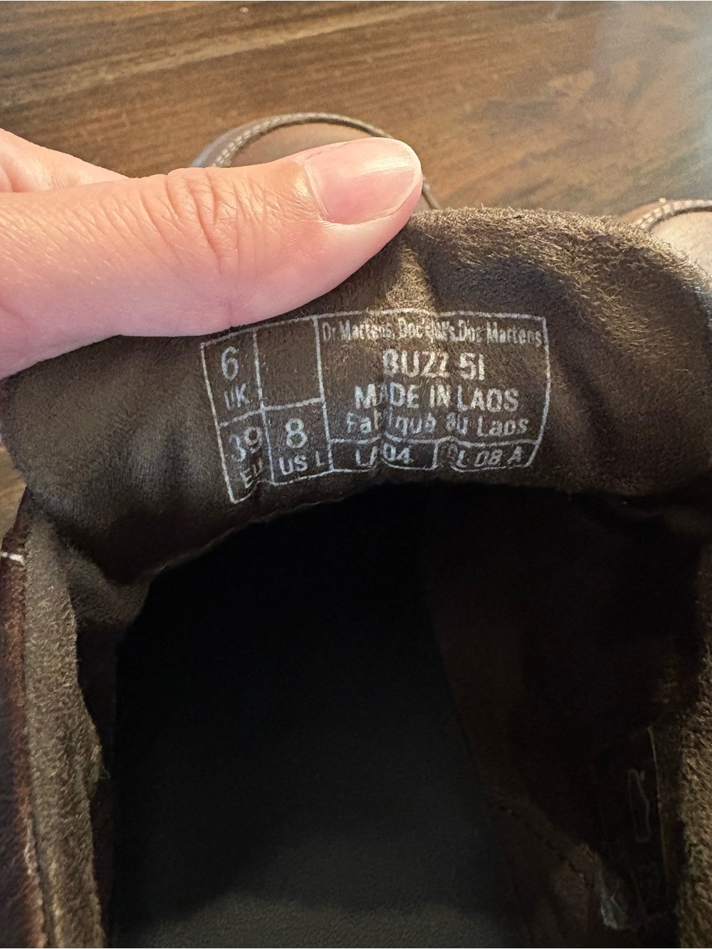 Dr. Martens Women’s Buzz 5-Eye Grizzly Leather Shoes Sz 8 - Picture 11 of 11